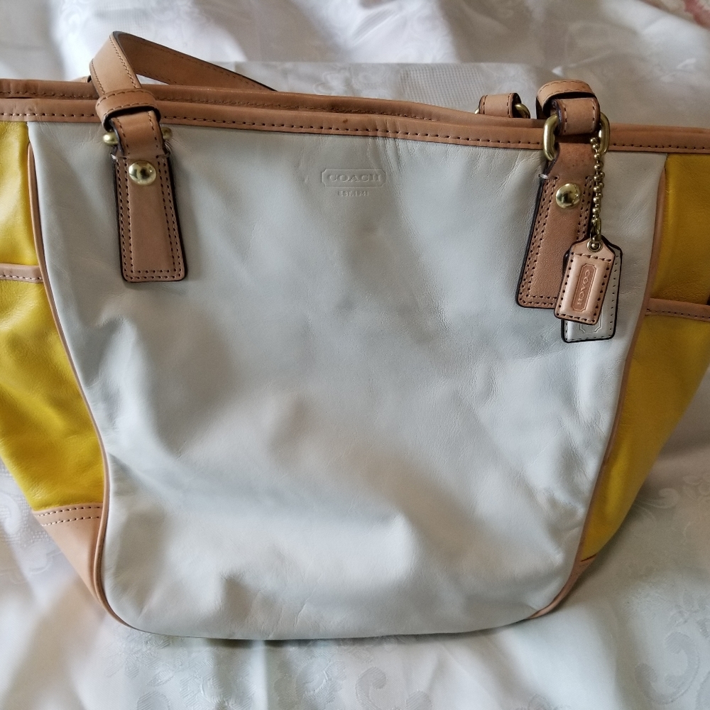 Coach Park Leather Colorblock Tote 23683